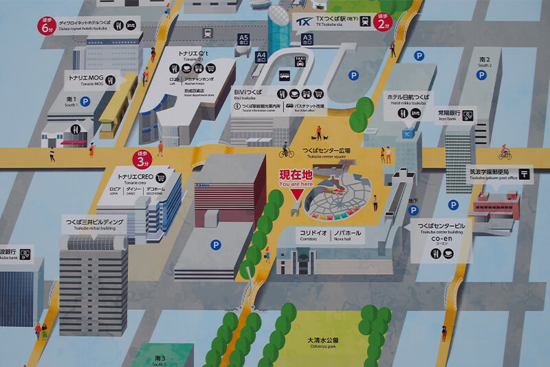 つくば駅周辺マップ