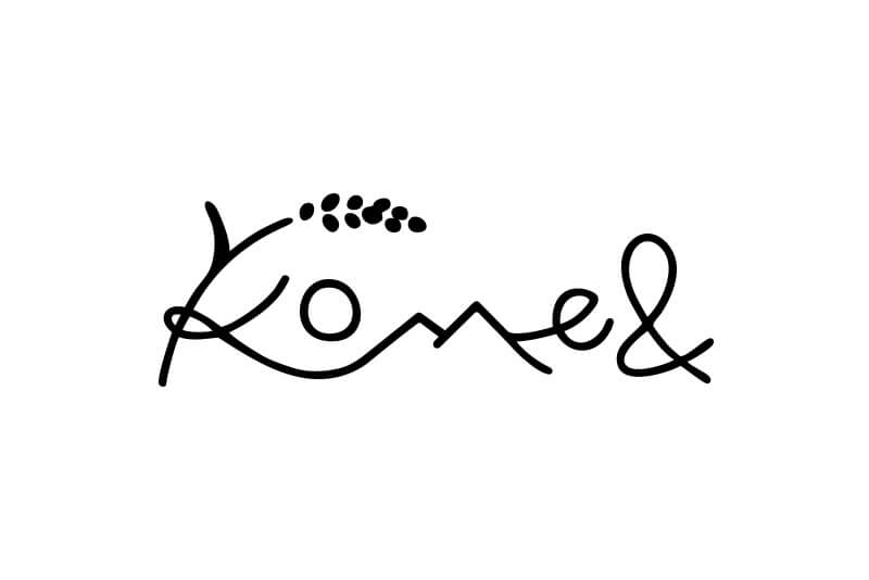 米粉スイーツ kome& ロゴ