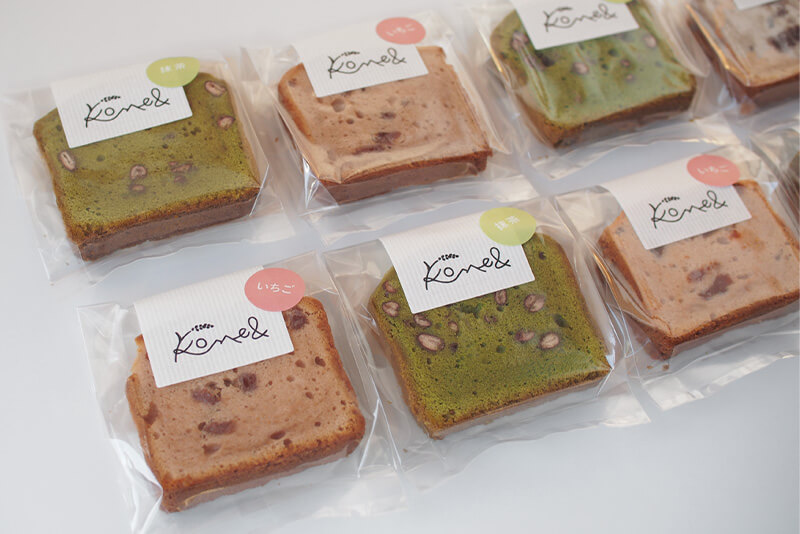 米粉スイーツ kome& パッケージ